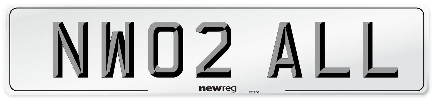 NW02 ALL Number Plate from New Reg